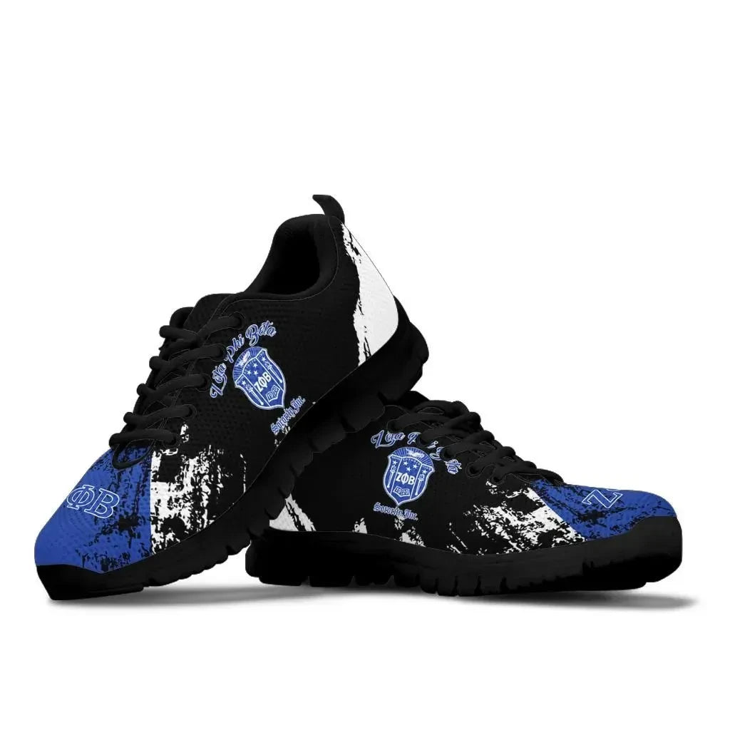Tothetopcloset Footwear - Zeta Phi Beta Sneakers Paint Style A31