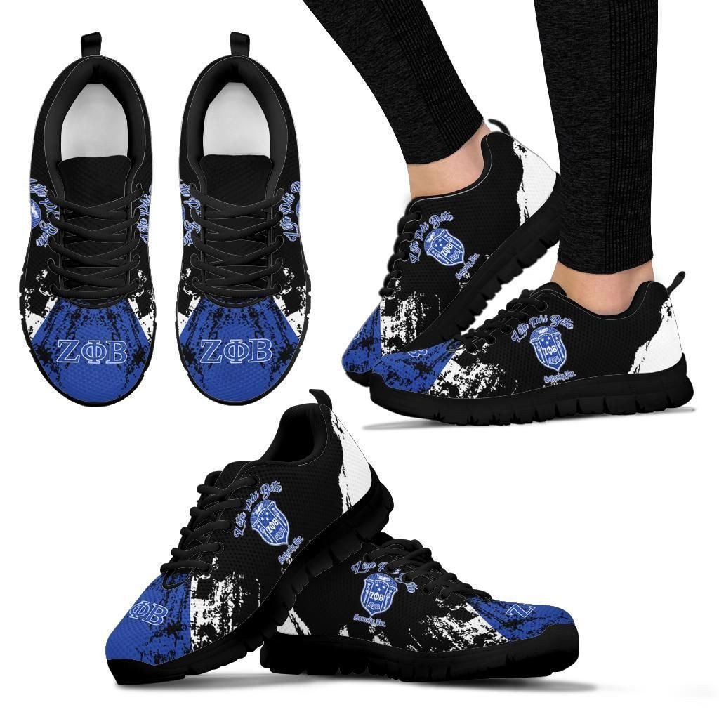 Tothetopcloset Footwear - Zeta Phi Beta Sneakers Paint Style A31