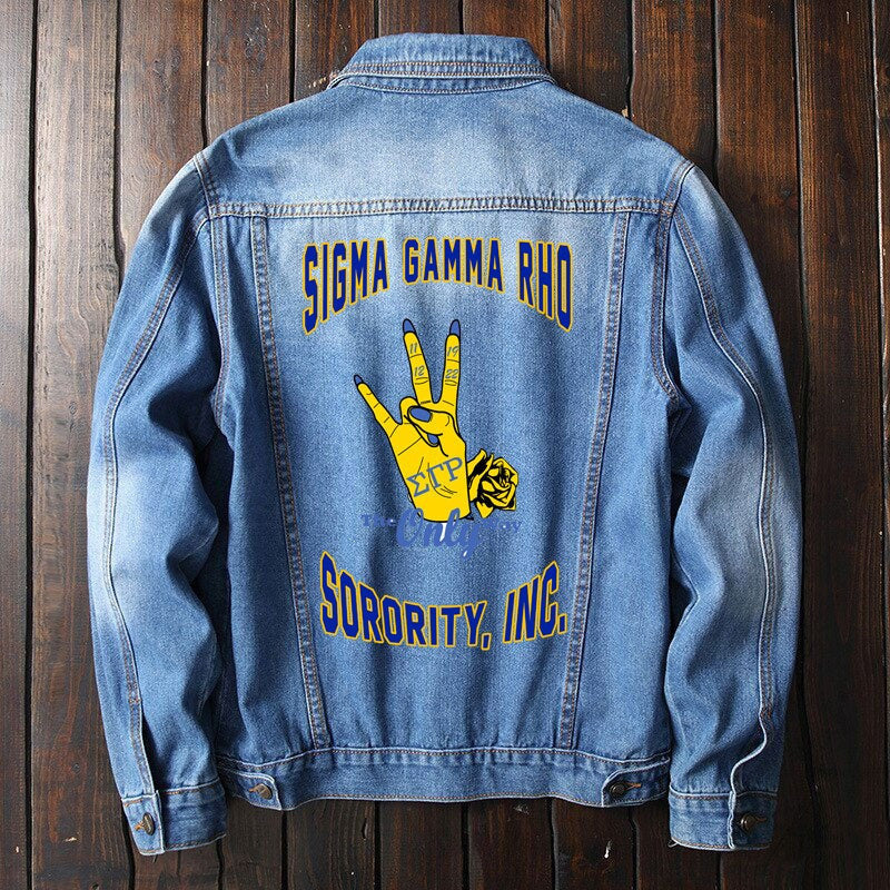 Sorority Jacket - Sigma Gamma Rho The Only Way Denim Jacket
