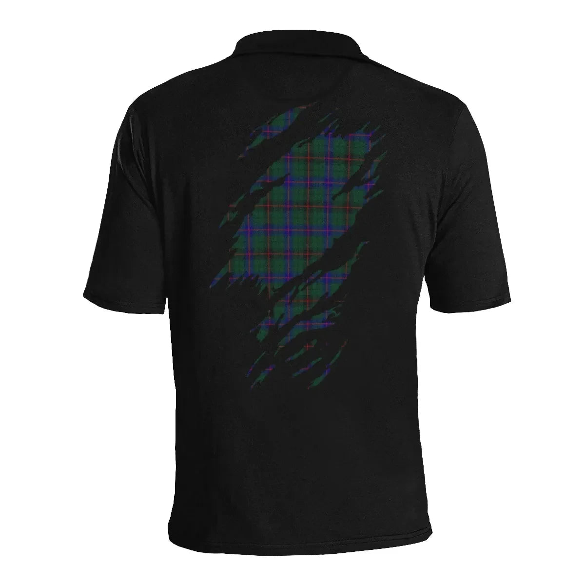 Davidson Clan Polo Shirt, Scottish Tartan Davidson Clans Polo Shirt Full Black Style