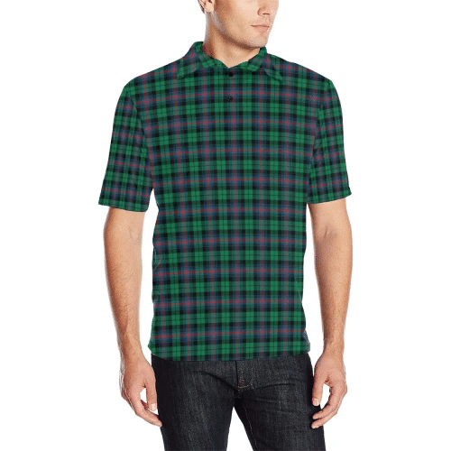 Urquhart Broad Red Ancient  Tartan Polo Shirt