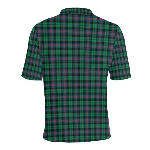 Urquhart Broad Red Ancient Clan Polo Shirt, Scottish Tartan Urquhart Broad Red Ancient Clans Polo Shirt