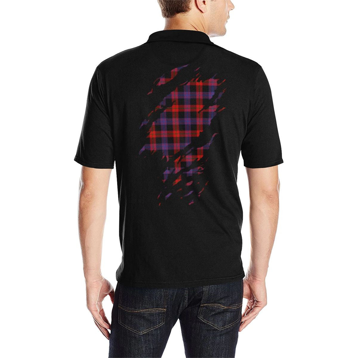 Broun Clan Polo Shirt, Scottish Tartan Broun Clans Polo Shirt Full Black Style