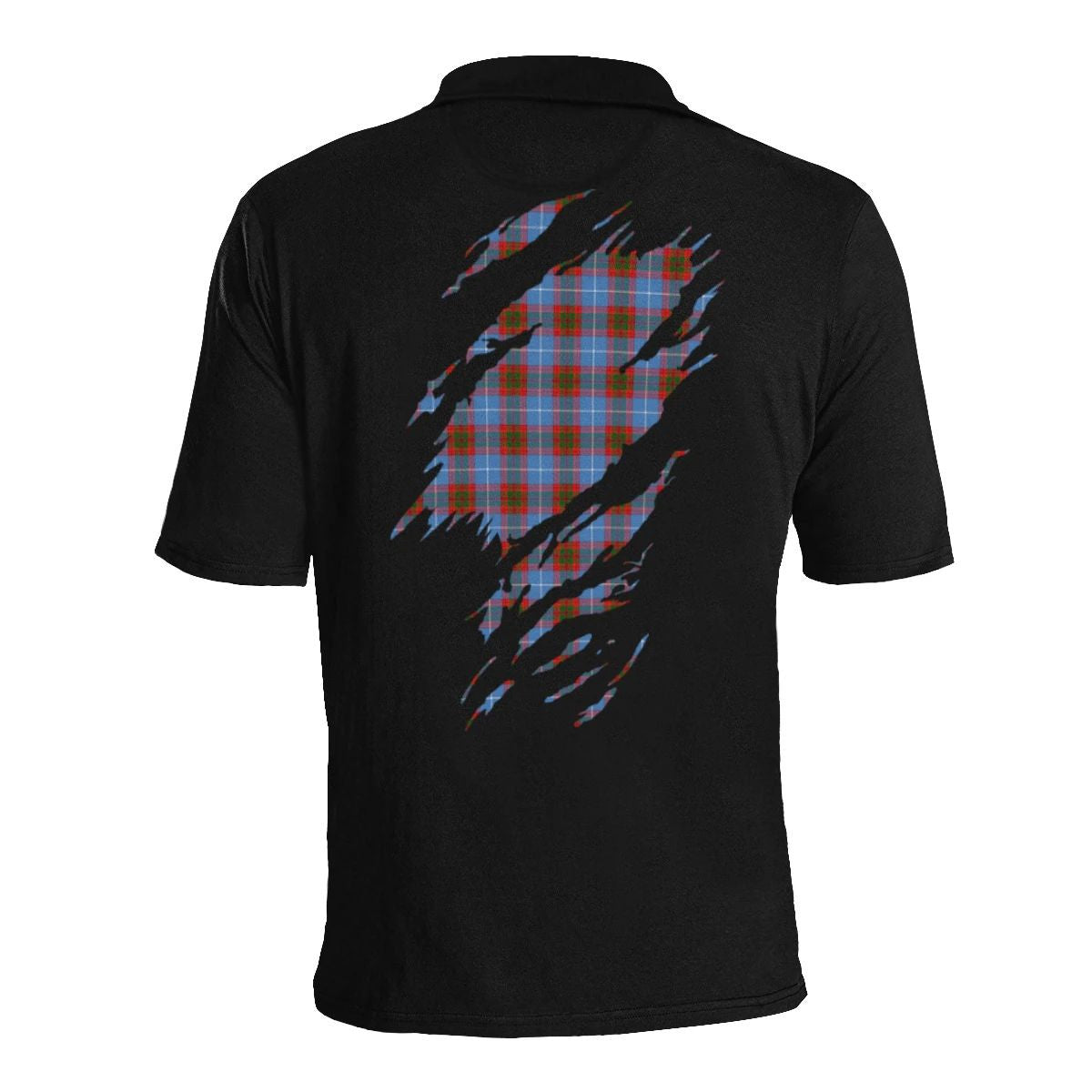 Skirving Clan Polo Shirt, Scottish Tartan Skirving Clans Polo Shirt Full Black Style