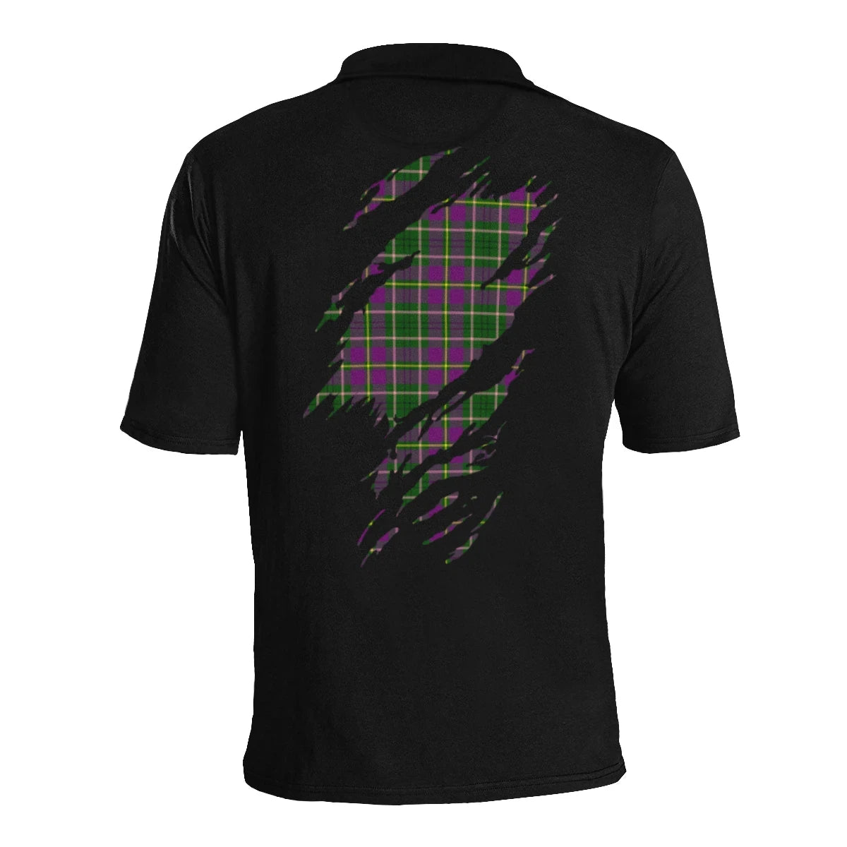 Tailyour (or Taylor) Clan Polo Shirt, Scottish Tartan Tailyour (or Taylor) Clans Polo Shirt Full Black Style