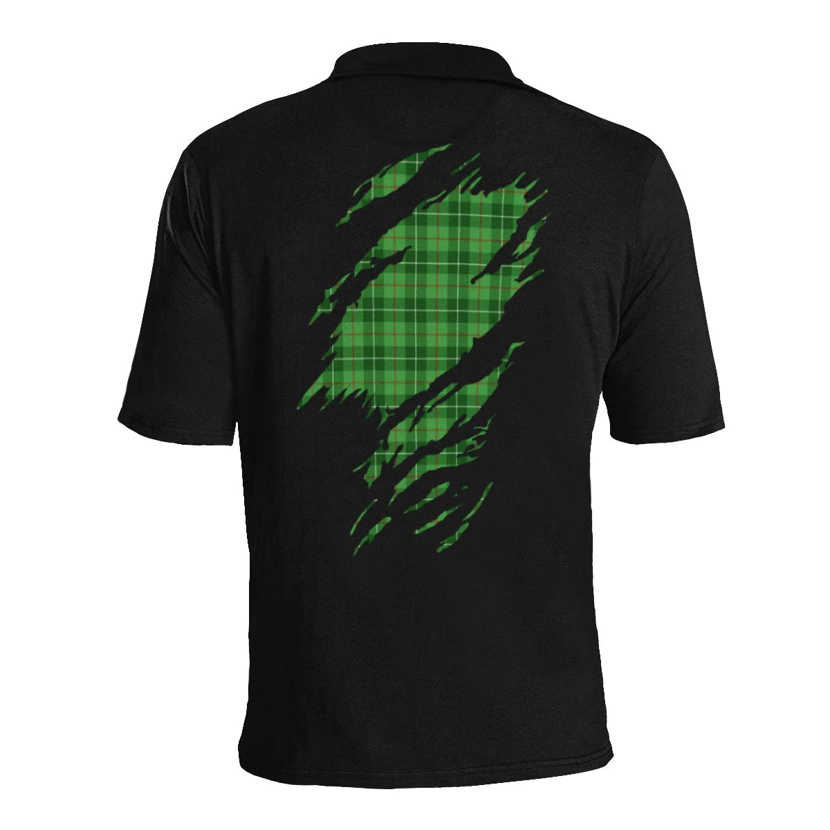 Galloway Clan Polo Shirt, Scottish Tartan Galloway Clans Polo Shirt Full Black Style