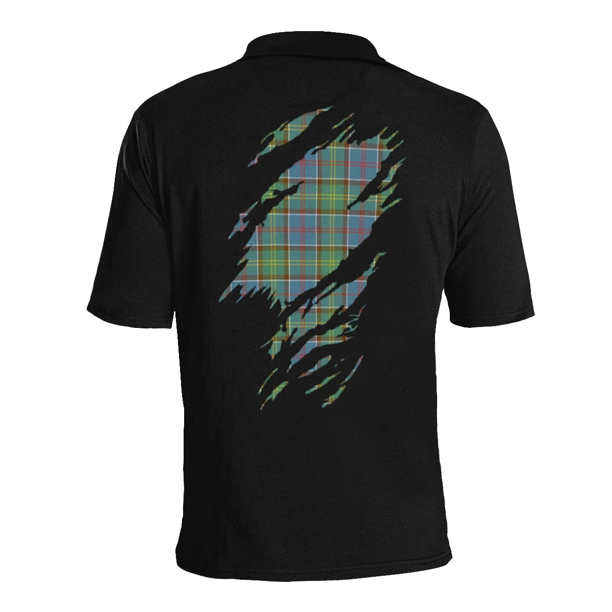 Whitelaw Clan Polo Shirt, Scottish Tartan Whitelaw Clans Polo Shirt Full Black Style