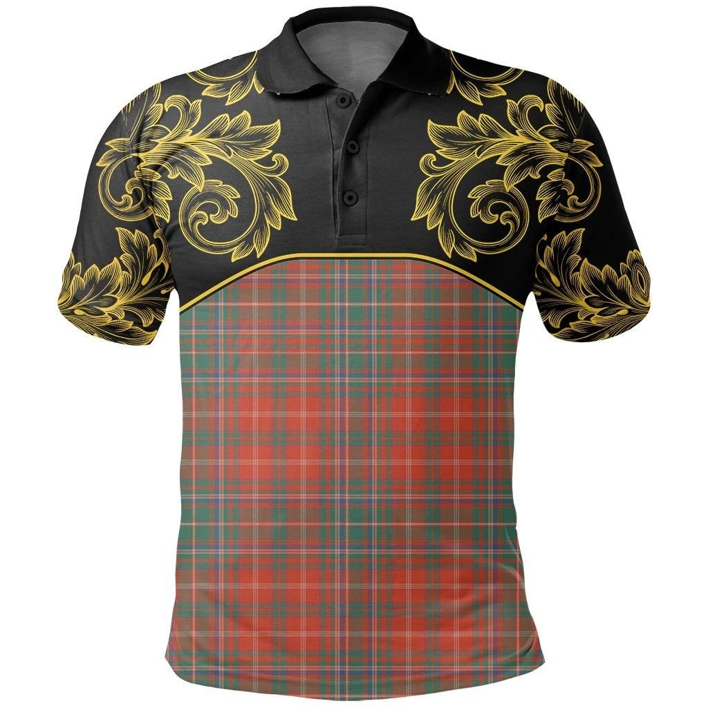 MacDougall Ancient Tartan Clan Crest Polo Shirt - Empire I - HJT4 - Tartan Clans Store - Tartan Clans Clothing - Scottish Tartan Shopping - Clans Crest - Shopping In TartanClans - Polo Shirt For You