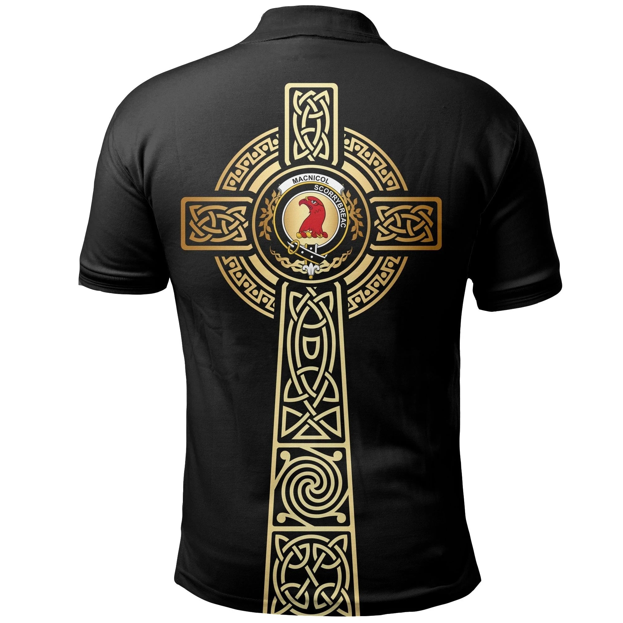 MacNicol (of Scorrybreac) Clan Polo Shirt, Scottish Tartan MacNicol (of Scorrybreac) Clans Polo Shirt Tree Of Life Style