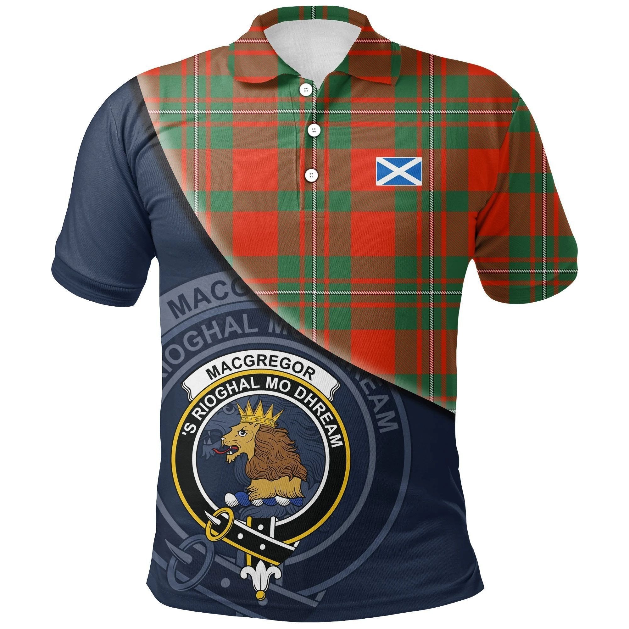 MacGregor Ancient Clan Polo Shirt, Scottish Tartan MacGregor Ancient Clans Polo Shirt
