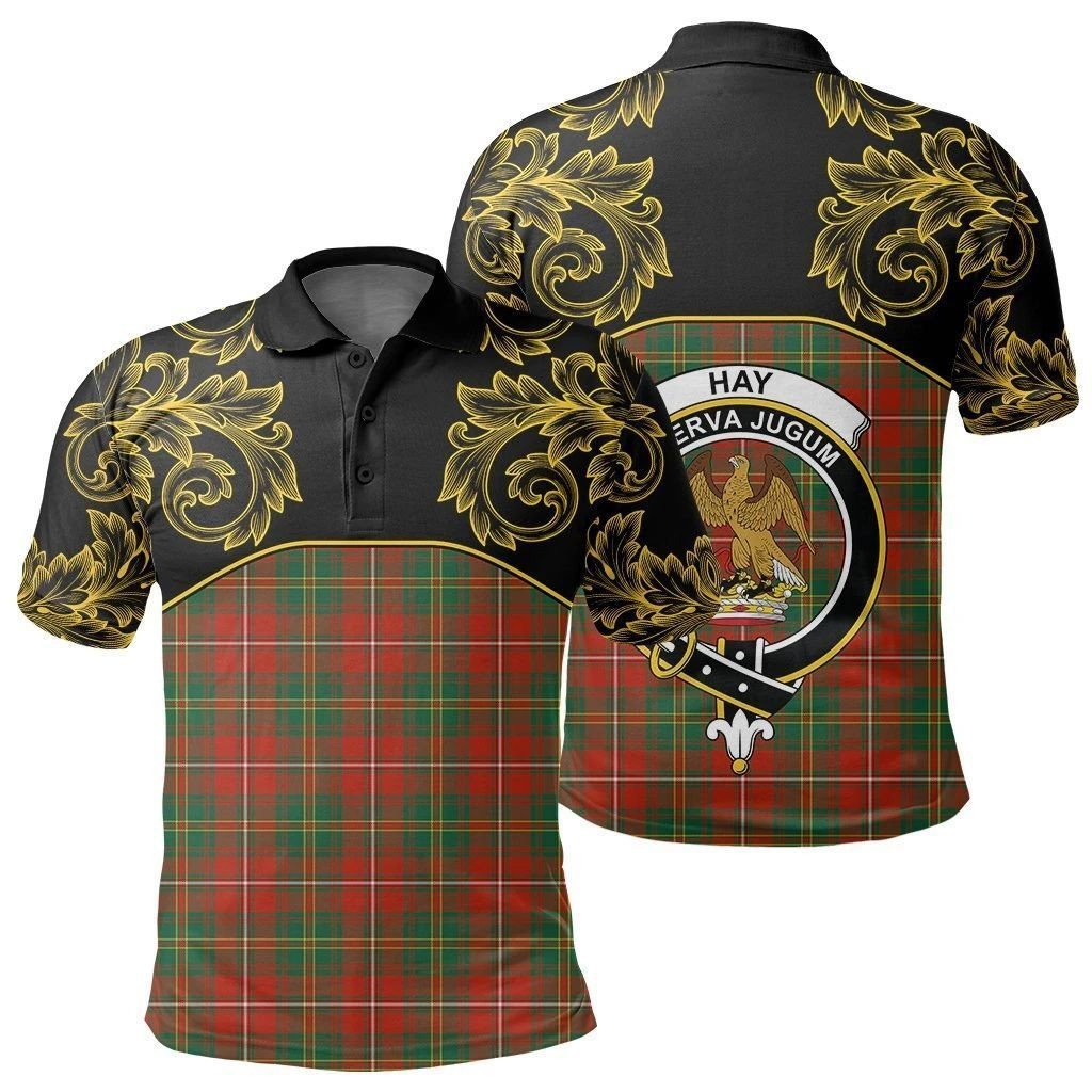 Hay Ancient Tartan Clan Crest Polo Shirt - Empire I - HJT4