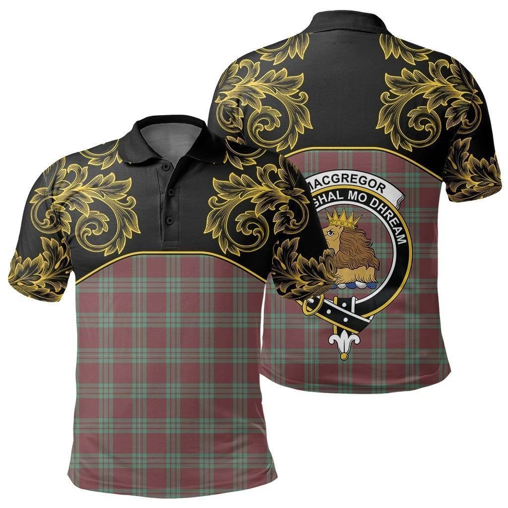 MacGregor Hunting Ancient Tartan Clan Crest Polo Shirt - Empire I - HJT4