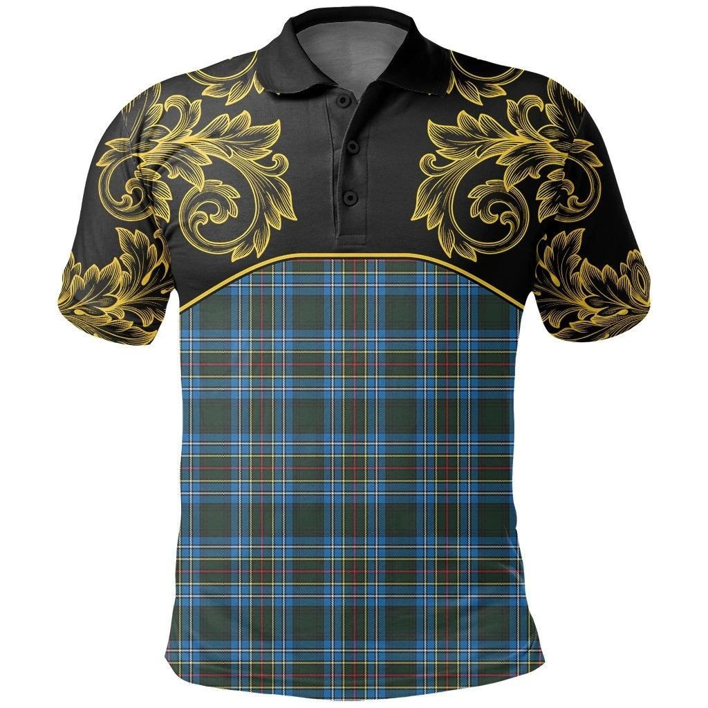 Cockburn Modern Tartan Clan Crest Polo Shirt - Empire I - HJT4 - Tartan Clans Store - Tartan Clans Clothing - Scottish Tartan Shopping - Clans Crest - Shopping In TartanClans - Polo Shirt For You