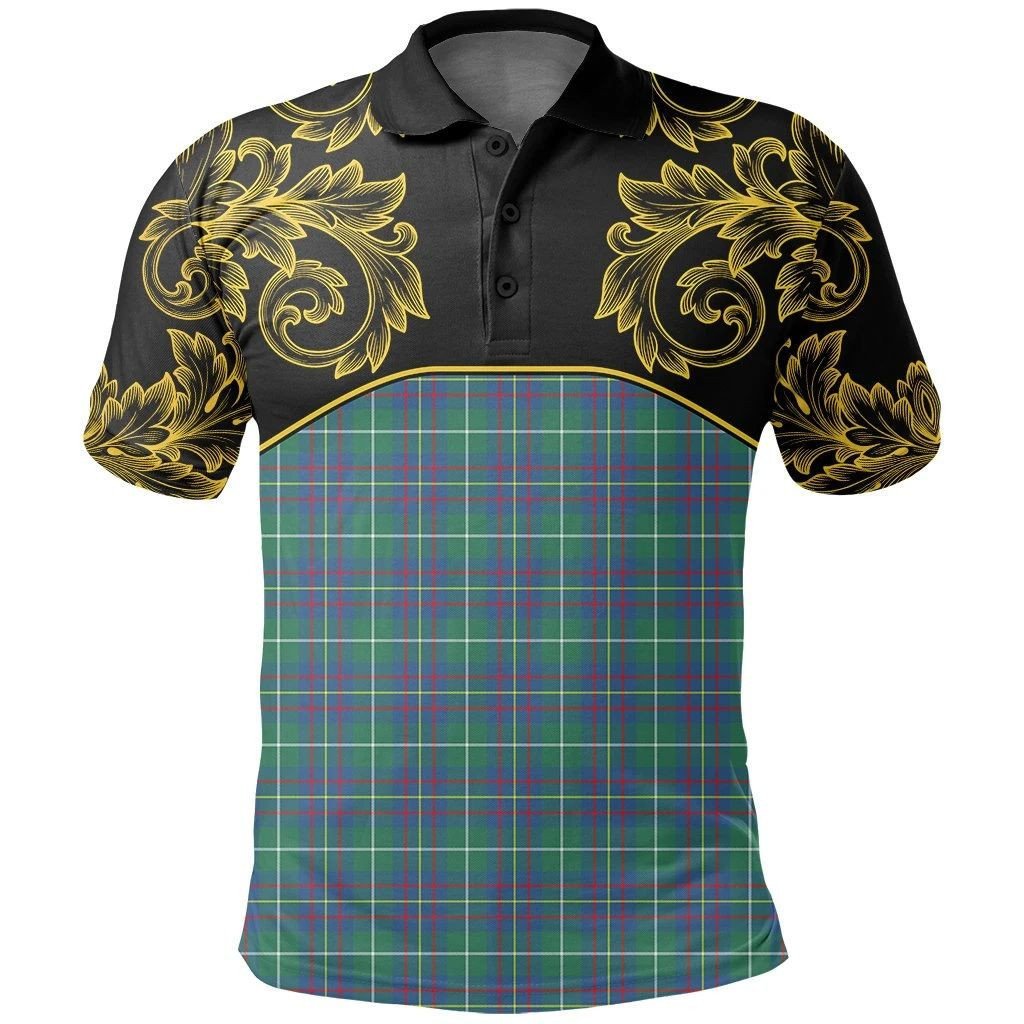 Inglis Ancient Tartan Clan Crest Polo Shirt - Empire I - HJT4 - Tartan Clans Store - Tartan Clans Clothing - Scottish Tartan Shopping - Clans Crest - Shopping In TartanClans - Polo Shirt For You