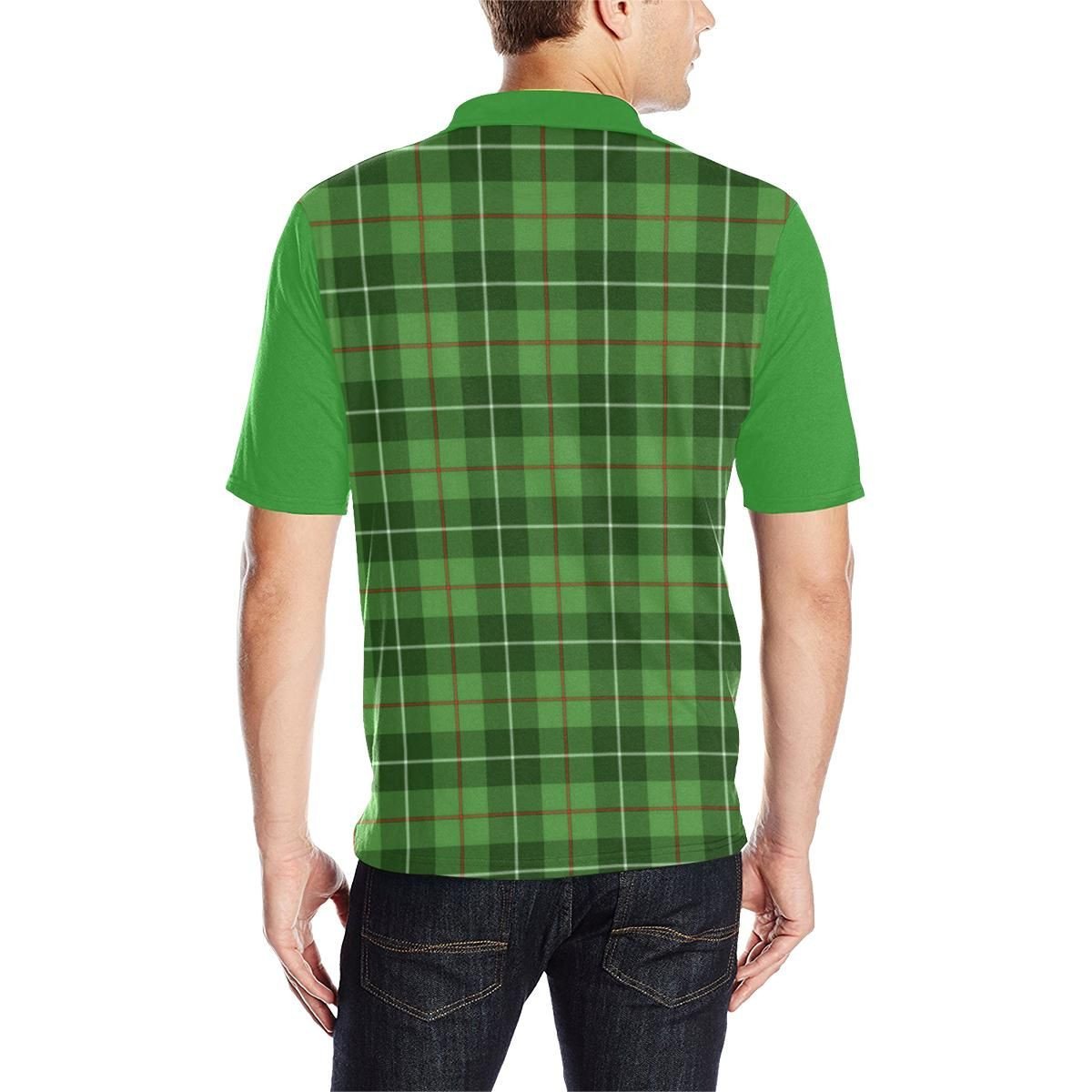 Tartan Polo - Clephane (or Clephan) Plaid Mens Polo Shirt - Clan Crest