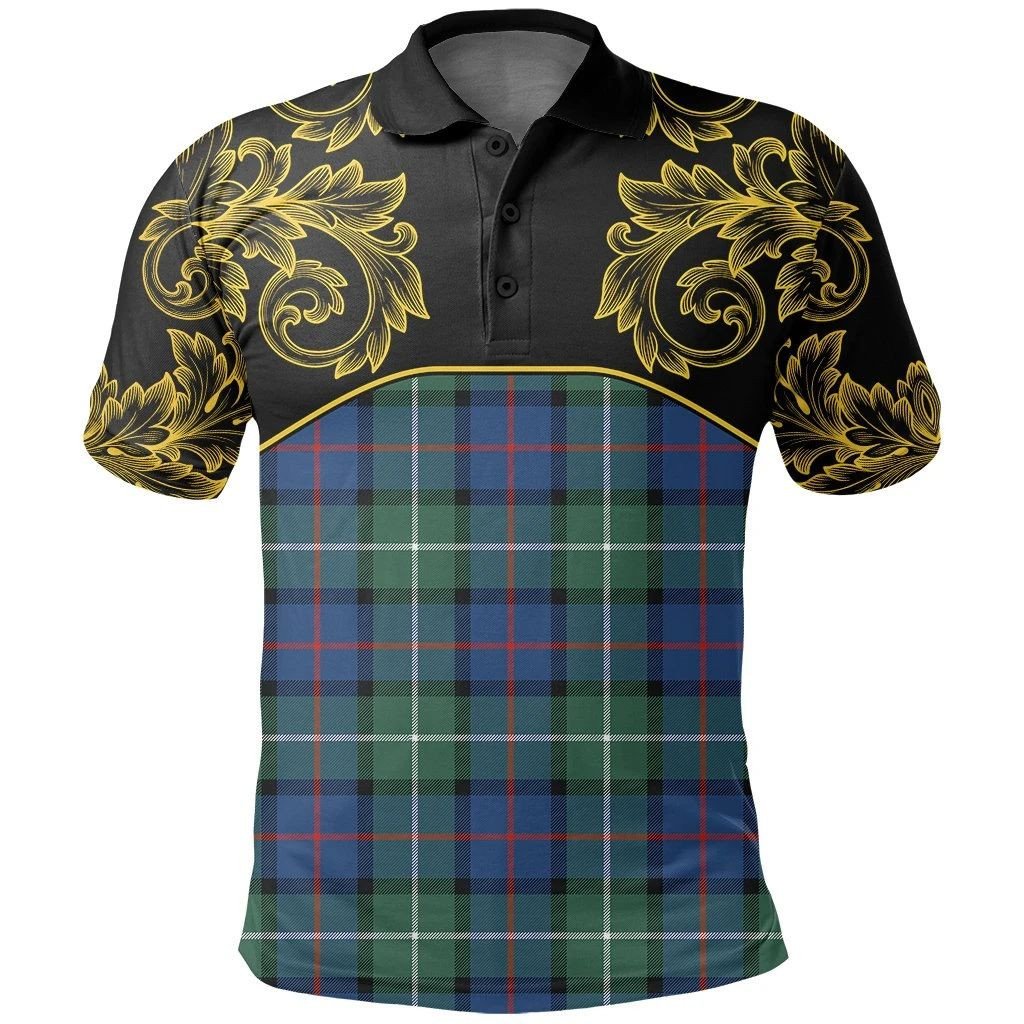 Davidson of Tulloch Tartan Clan Crest Polo Shirt - Empire I - HJT4 - Tartan Clans Store - Tartan Clans Clothing - Scottish Tartan Shopping - Clans Crest - Shopping In TartanClans - Polo Shirt For You