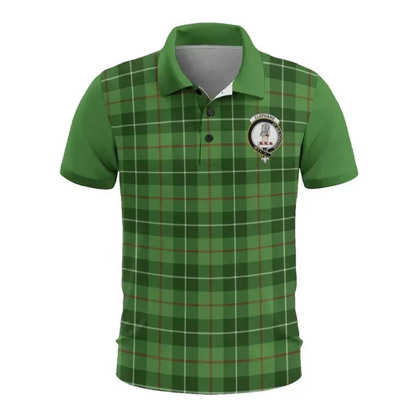 Tartan Polo - Clephane (or Clephan) Plaid Mens Polo Shirt - Clan Crest