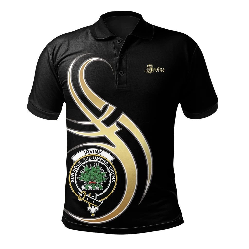 Irvine Clan Believe In Me Polo Shirt - All Black Version