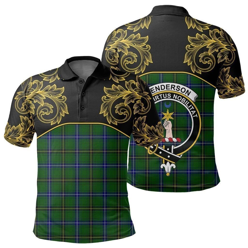 Henderson Modern Tartan Clan Crest Polo Shirt - Empire I - HJT4