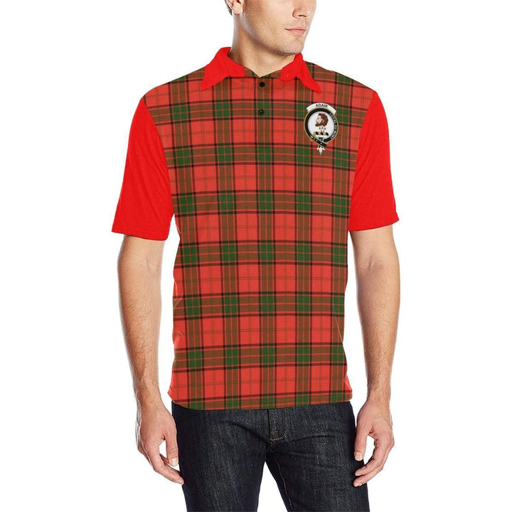 Tartan Polo - Adair Plaid Mens Polo Shirt - Clan Crest