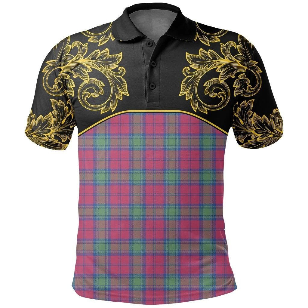 Lindsay Ancient Tartan Clan Crest Polo Shirt - Empire I - HJT4 - Tartan Clans Store - Tartan Clans Clothing - Scottish Tartan Shopping - Clans Crest - Shopping In TartanClans - Polo Shirt For You