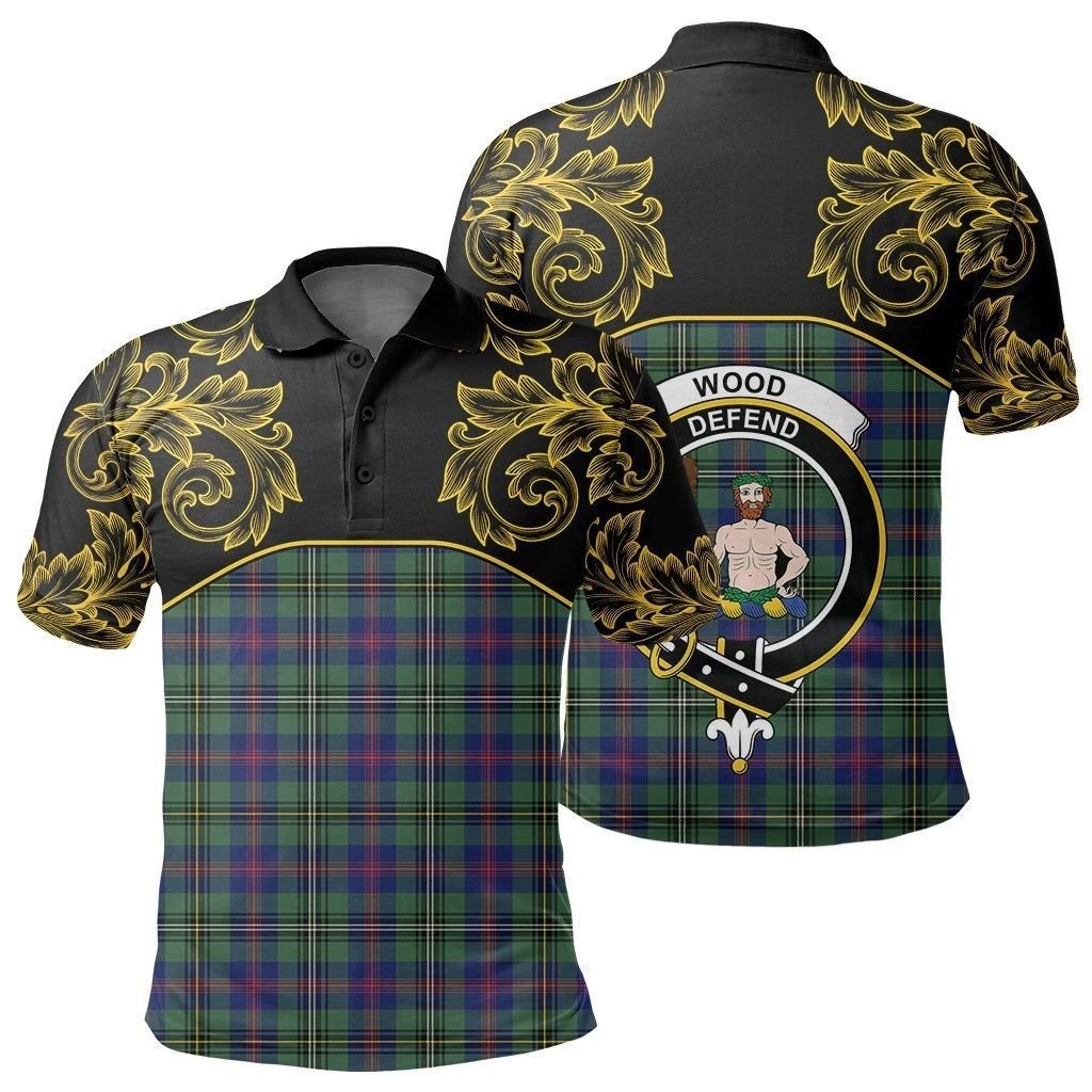 Wood Modern Tartan Clan Crest Polo Shirt - Empire I - HJT4