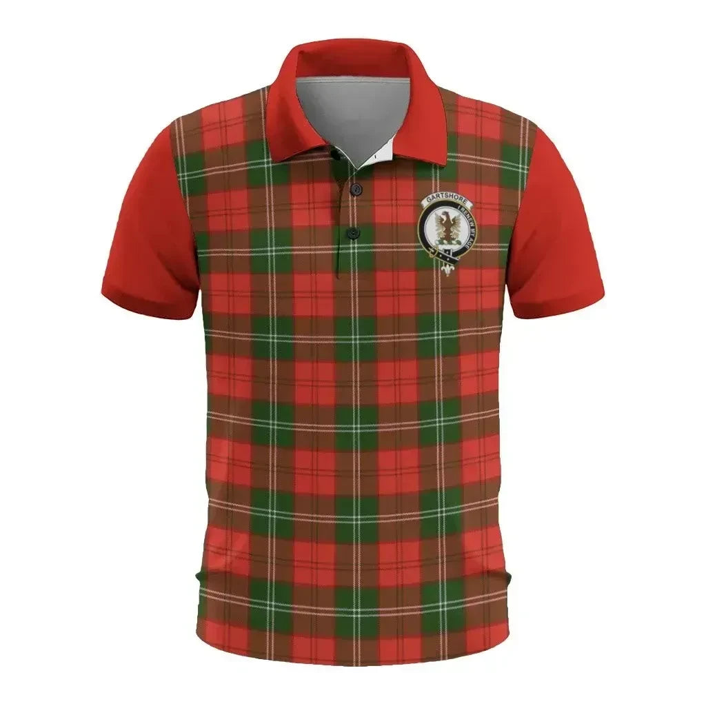 Tartan Polo - Gartshore Plaid Mens Polo Shirt - Clan Crest