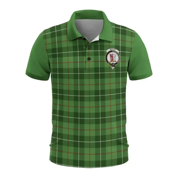 Tartan Polo - Boyle Plaid Mens Polo Shirt - Clan Crest