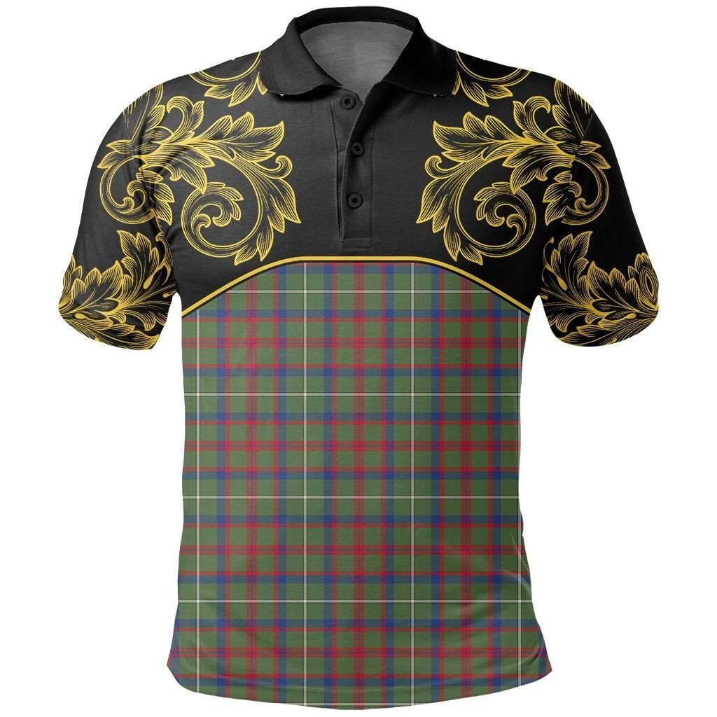 Shaw Green Modern Tartan Clan Crest Polo Shirt - Empire I - HJT4 - Tartan Clans Store - Tartan Clans Clothing - Scottish Tartan Shopping - Clans Crest - Shopping In TartanClans - Polo Shirt For You