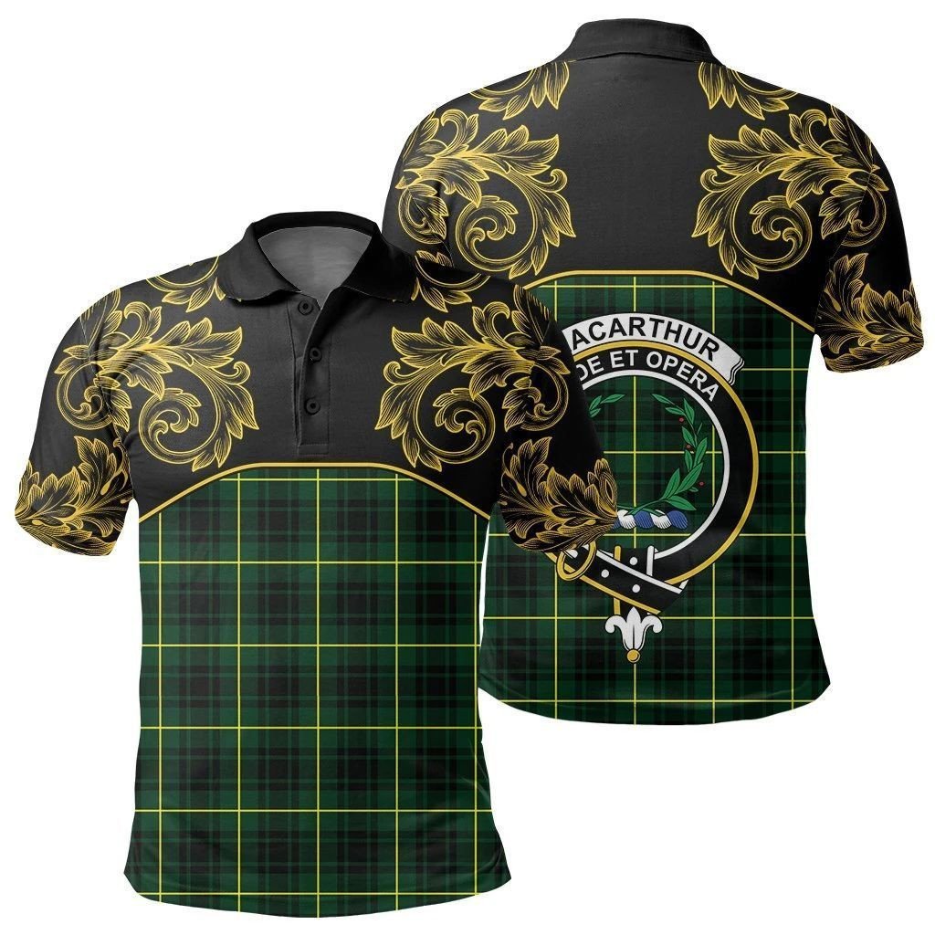 MacArthur Modern Tartan Clan Crest Polo Shirt - Empire I - HJT4