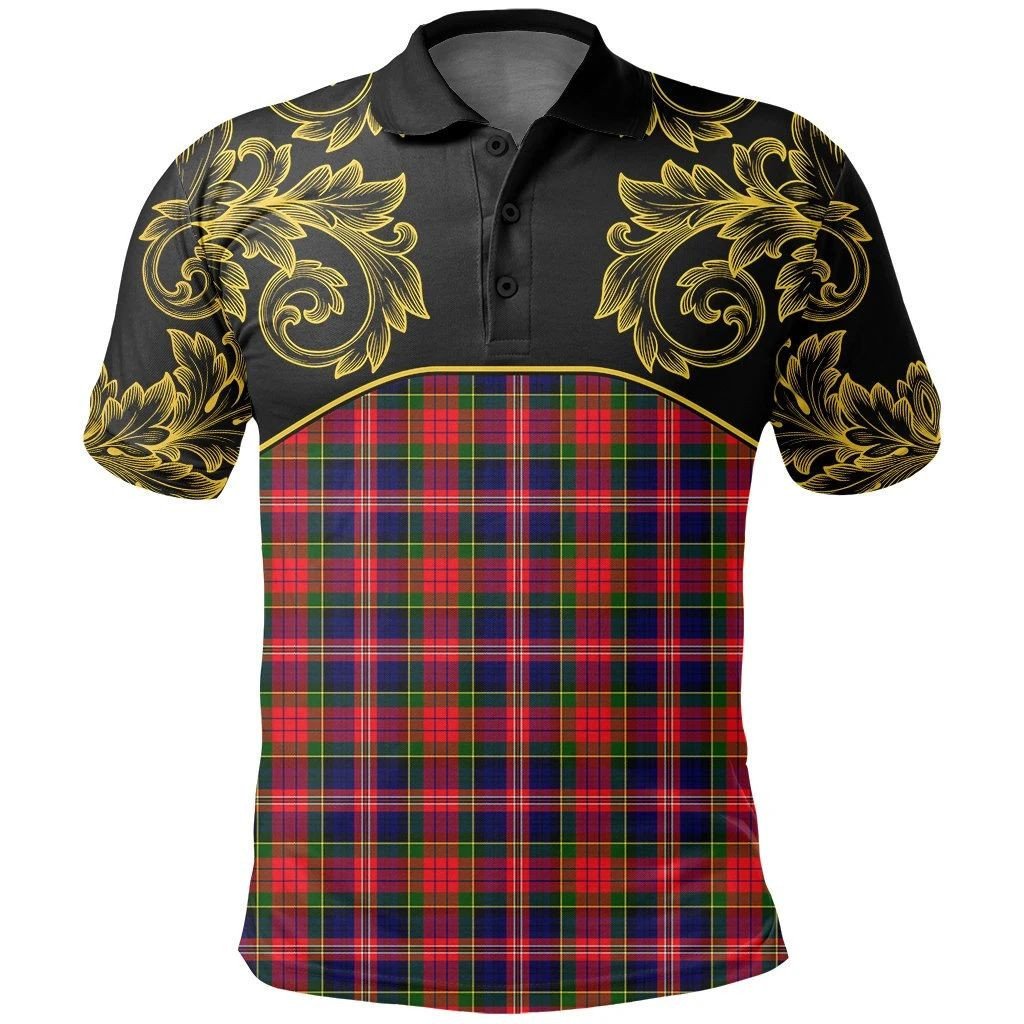 MacPherson Modern Tartan Clan Crest Polo Shirt - Empire I - HJT4 - Tartan Clans Store - Tartan Clans Clothing - Scottish Tartan Shopping - Clans Crest - Shopping In TartanClans - Polo Shirt For You
