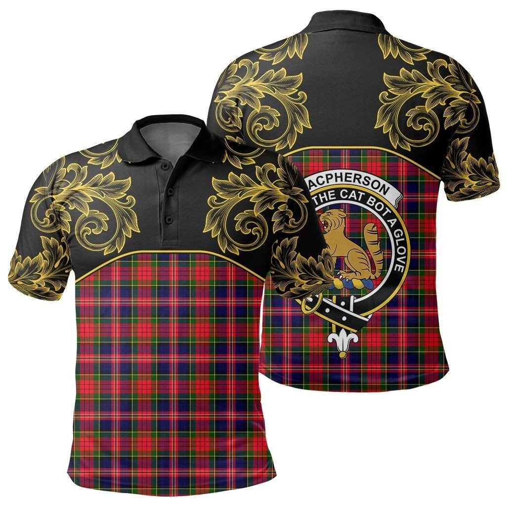 MacPherson Modern Tartan Clan Crest Polo Shirt - Empire I - HJT4