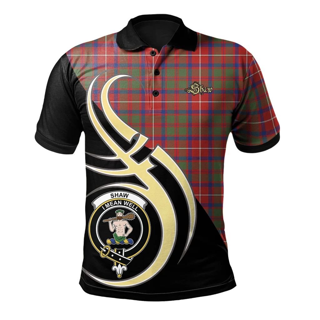 Shaw Red Modern Clan Believe In Me Polo Shirt