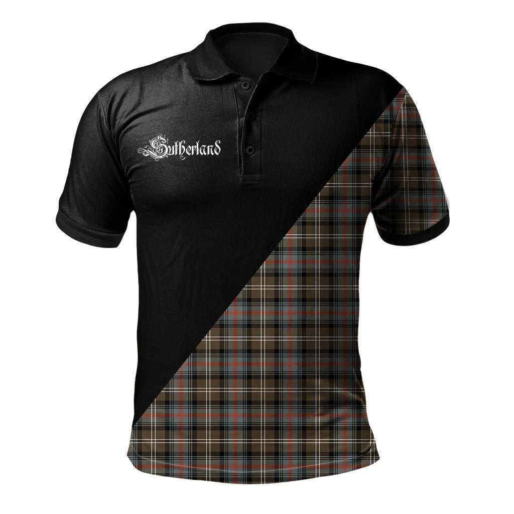Sutherland Weathered Clan Military Logo Polo Shirt
