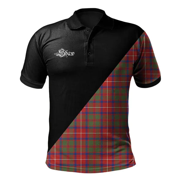 Shaw Red Modern Clan Military Logo Polo Shirt