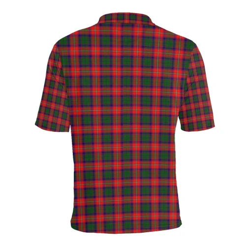 Wauchope Tartan Clan Polo Shirt, Scottish Tartan Wauchope Tartan Clans Polo Shirt Badge Style