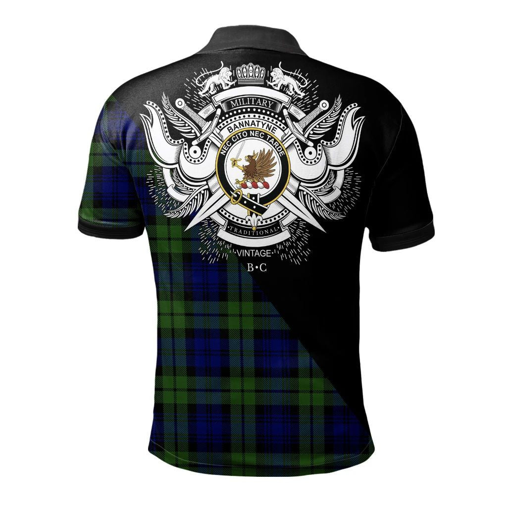 Bannatyne Clan Polo Shirt, Scottish Tartan Bannatyne Clans Polo Shirt Military Style