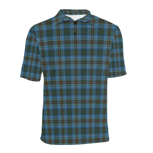 Cockburn Modern Clan Polo Shirt, Scottish Tartan Cockburn Modern Clans Polo Shirt