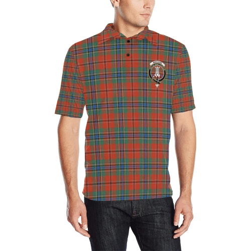 Maclean Of Duart Ancient Tartan Clan Badge Polo Shirt