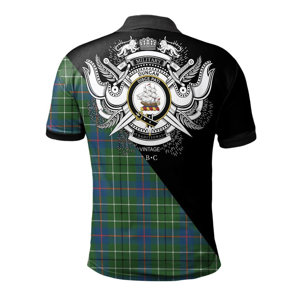 Duncan Ancient Clan Polo Shirt, Scottish Tartan Duncan Ancient Clans Polo Shirt Military Style