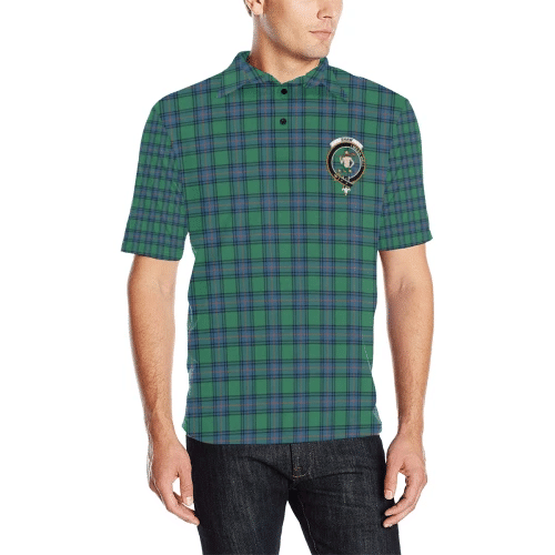 Shaw Of Sauchie Tartan Clan Badge Polo Shirt