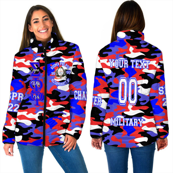 (Custom) Clothing - Sigma Phi Psi Camo Women Padded Jacket A35