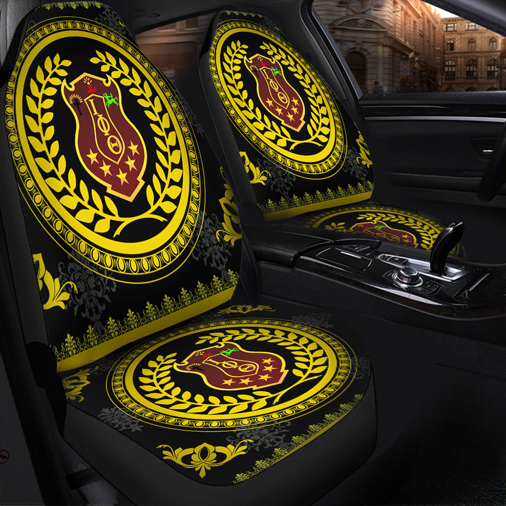 Tothetopcloset Car Accessories - Floral Circle Iota Phi Theta Car Seat Covers J09