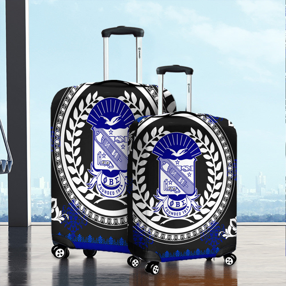 Tothetopcloset Luggage Covers - Floral Circle Phi Beta Sigma Travel Suitcase Cover J09
