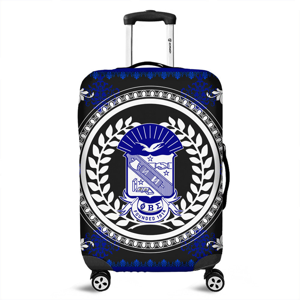 Tothetopcloset Luggage Covers - Floral Circle Phi Beta Sigma Travel Suitcase Cover J09