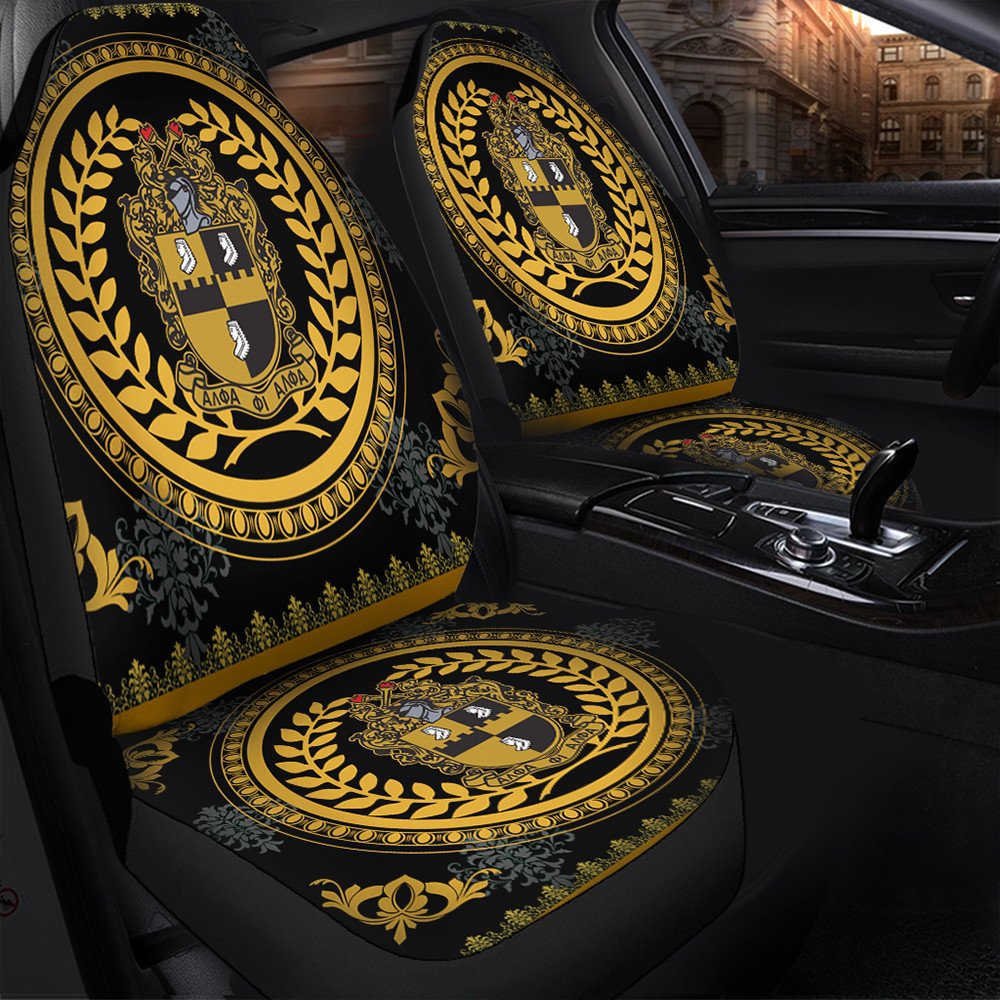 Tothetopcloset Car Accessories - Floral Circle Alpha Phi Alpha Car Seat Covers J09