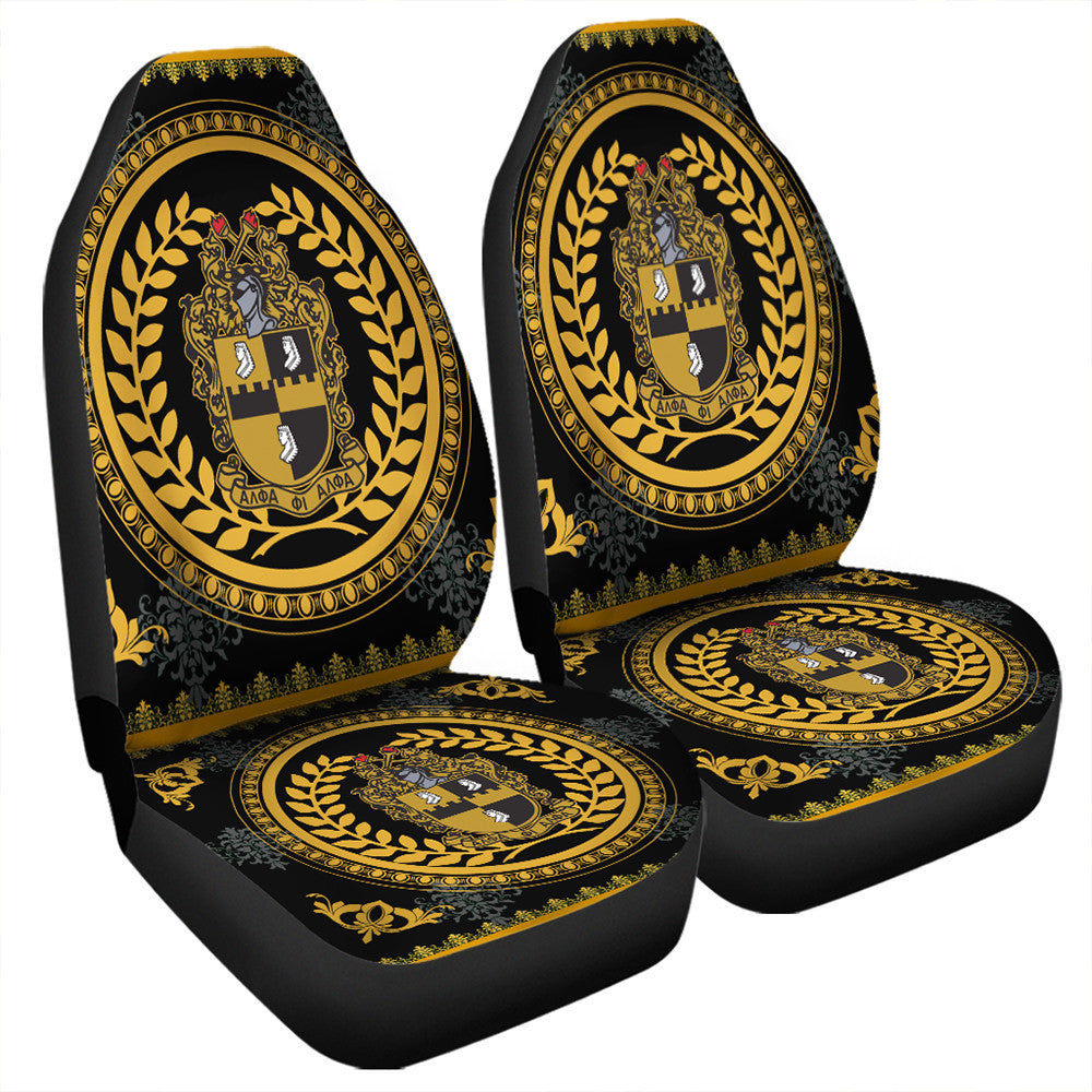 Tothetopcloset Car Accessories - Floral Circle Alpha Phi Alpha Car Seat Covers J09