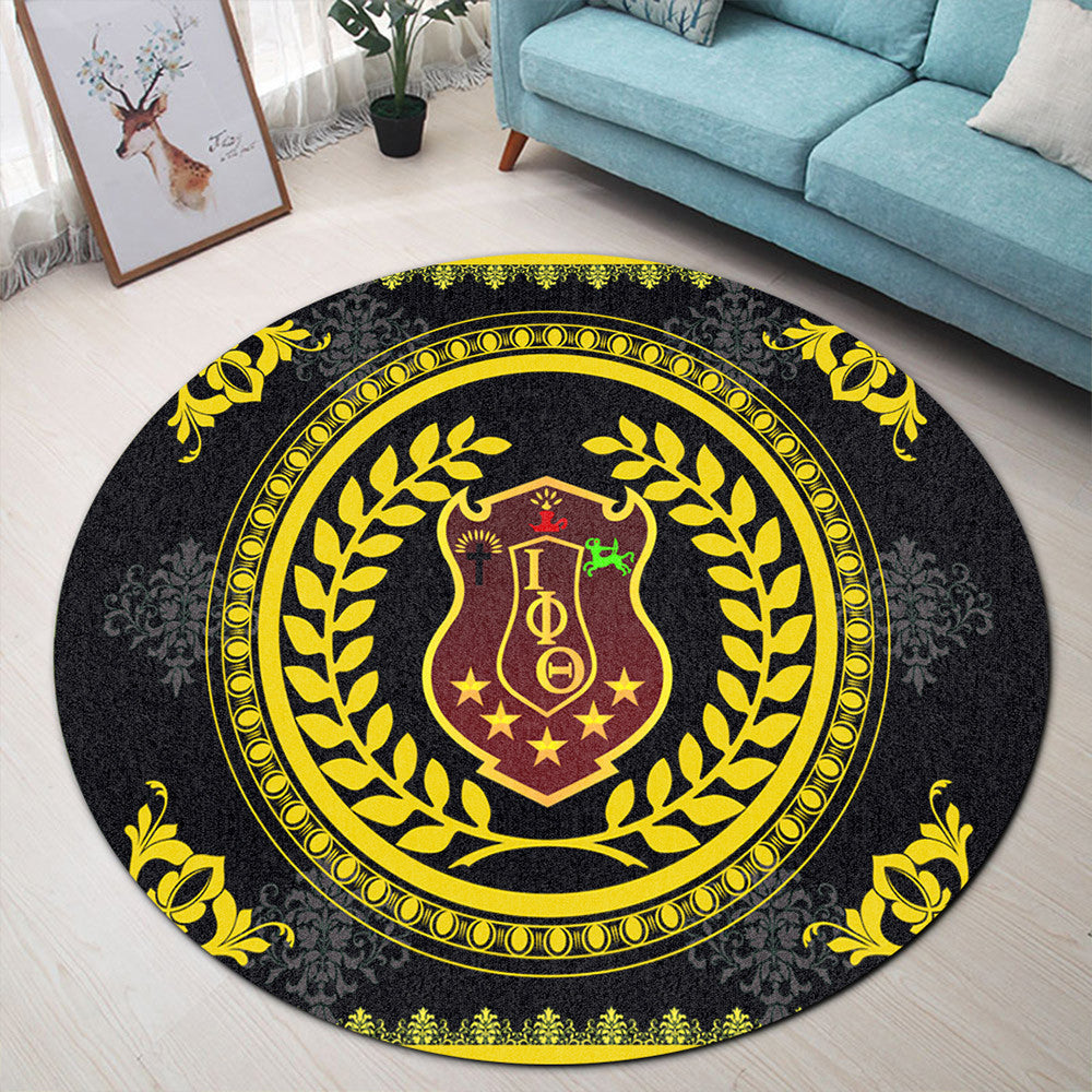 Fraternity Carpet - Floral Circle Iota Phi Theta Round Carpet