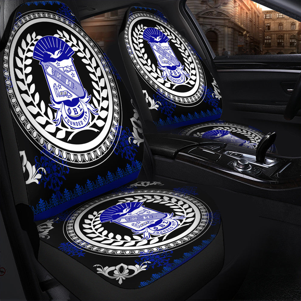 Tothetopcloset Car Accessories - Floral Circle Phi Beta Sigma Car Seat Covers J09