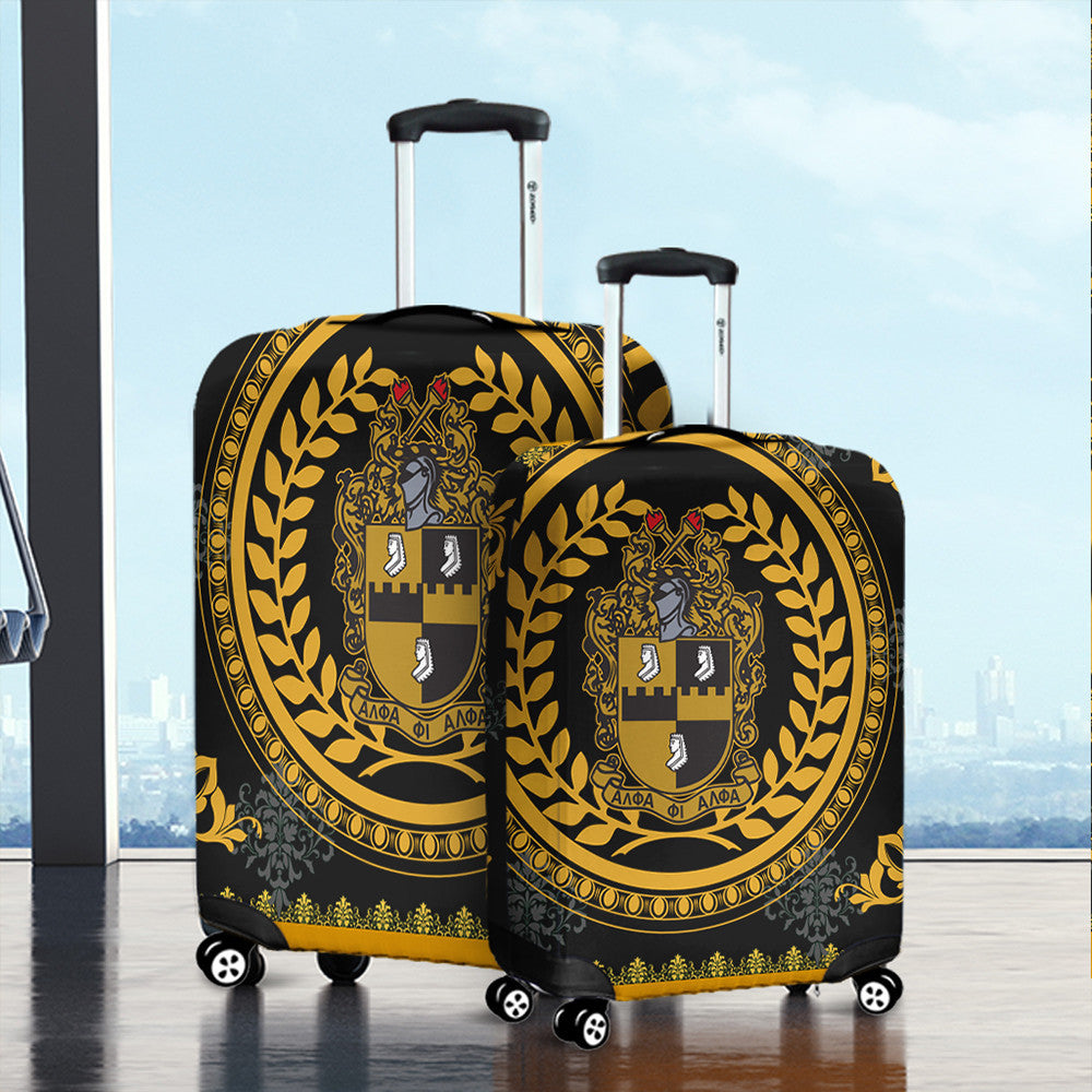 Tothetopcloset Luggage Covers - Floral Circle Alpha Phi Alpha Travel Suitcase Cover J09